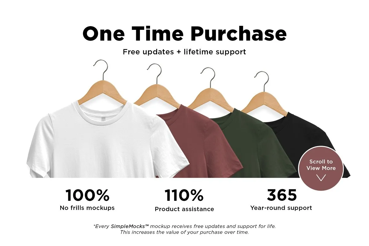 女式潮流休闲印花T恤样机插图(4)