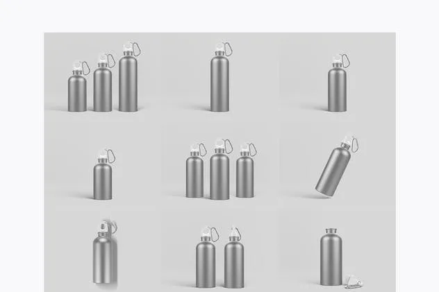 金属运动水杯外观样机模板 Reusable Water Bottle MockUp插图(6)