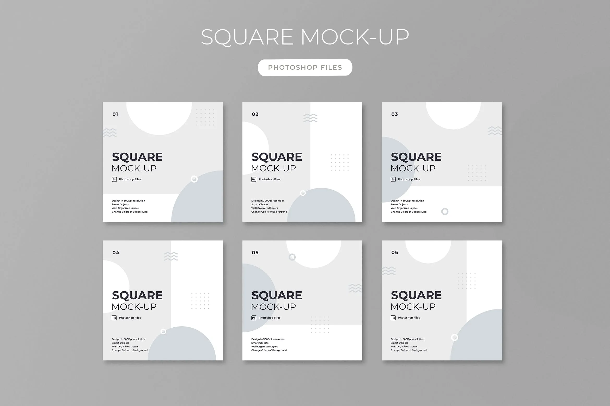 方形卡片设计样机模板01 ADL – SQUARE MOCK-UP.01插图