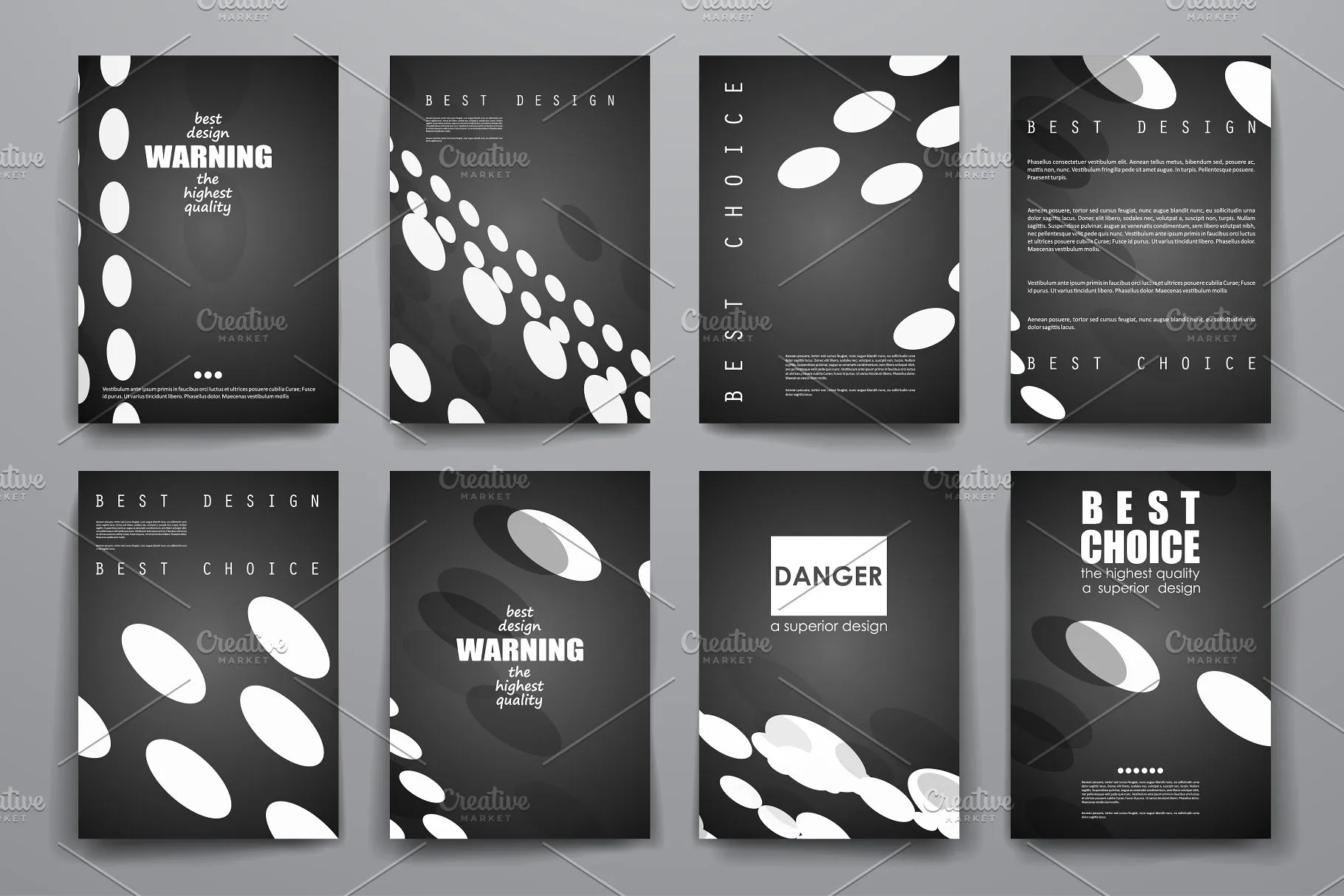 抽象彩色几何椭圆图形宣传册模板 Brochure Templates插图(2)