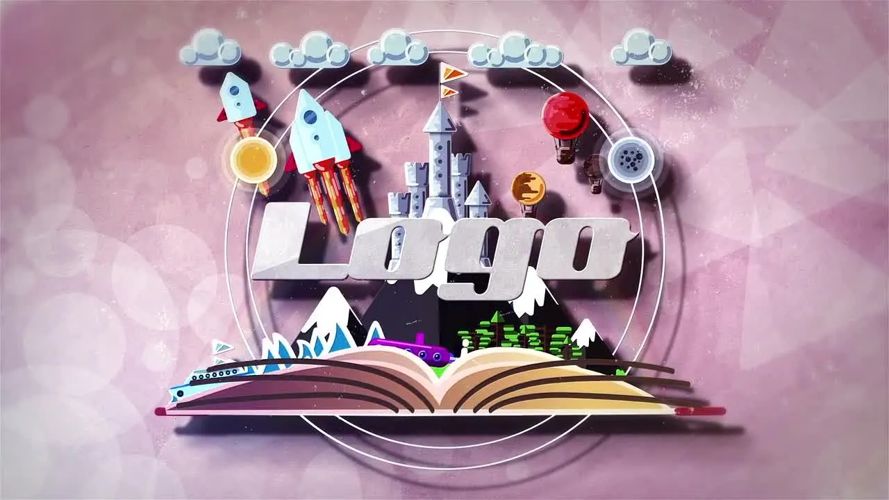 动画风景徽标像素设计精选AE模板