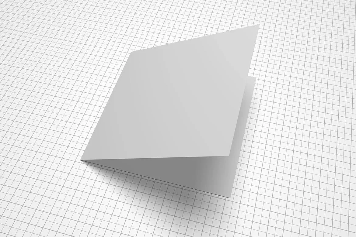 对折页传单/邀请卡设计多角度预览样机模板 Bifold Brochure/Greeting Card Mockup插图(12)