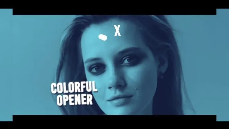 彩色时尚开场白像素设计精选AE模板