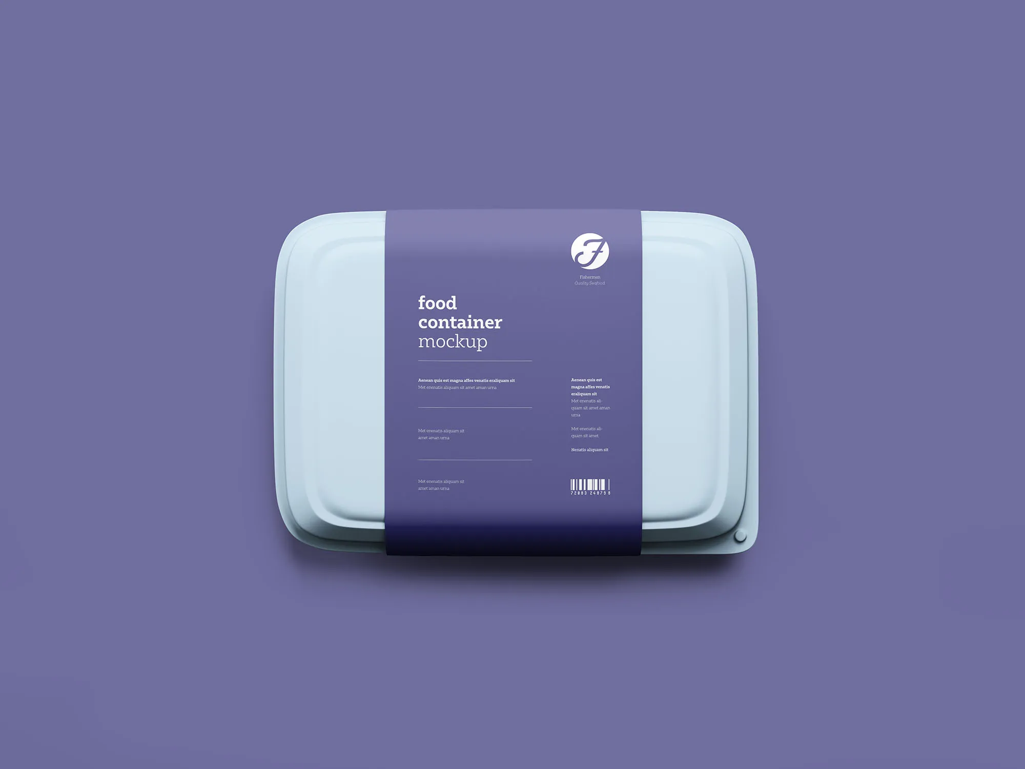 塑料食品盒一次性饭盒食品包装设计样机模板 Plastic Food Box Mockup