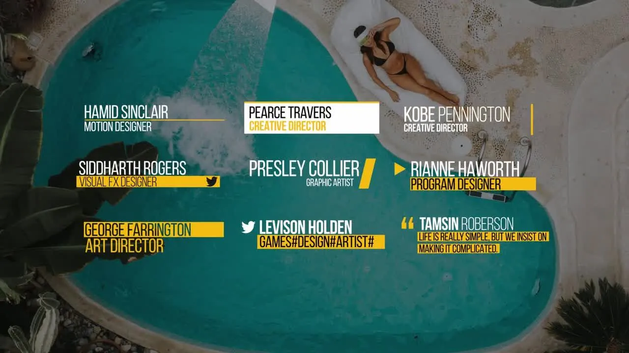 9个全屏标题动画下三分之一像素设计精选AE模板