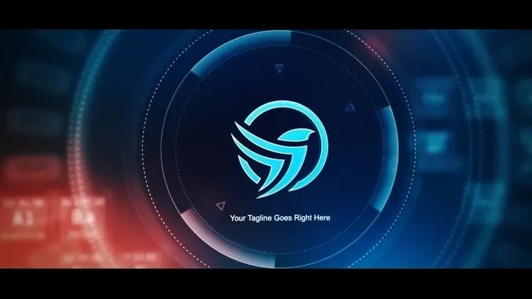 时尚活力的HUD徽标像素设计精选AE模板