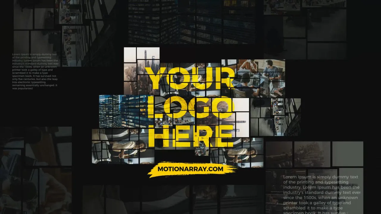 城市运动组合图片贴合过渡像素设计精选AE模板