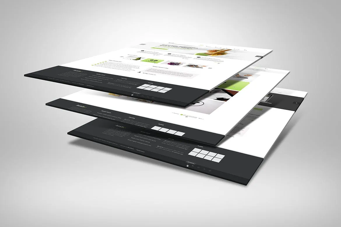 网站UI设计3D展示图样机模板 3D Web Presentation Mockup (V1)插图(7)