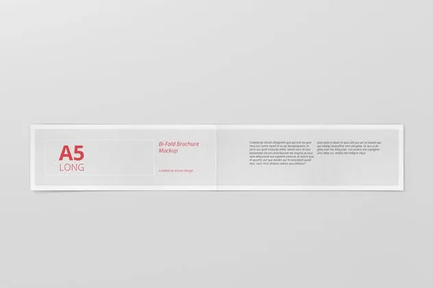 A5长双折页小册子传单样机 A5 Long Bi-Fold Brochure Mock-Up Landscape插图(10)