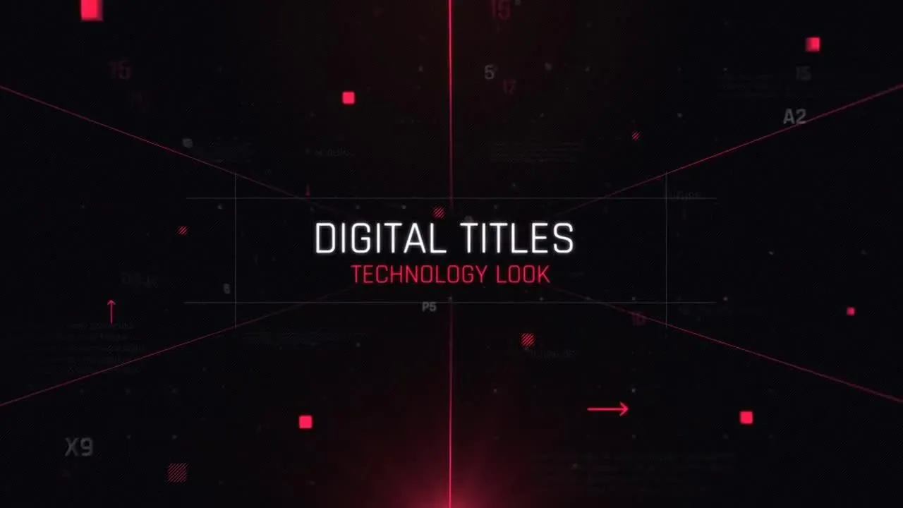 超现代时尚创意的技术预告片标题像素设计精选AE模板