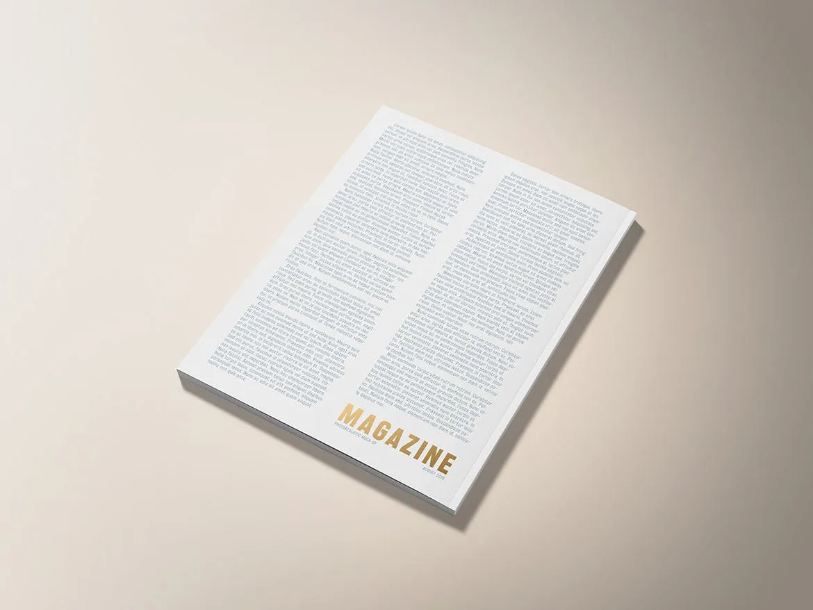 铝箔压印技术美国尺寸标准杂志设计图样机 US Letter Foil Stamping Magazine Mock-Up插图(11)