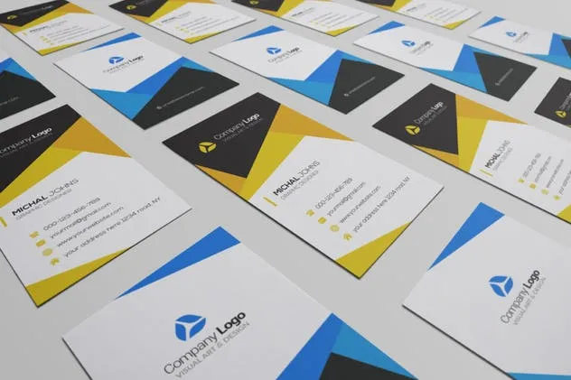 经典简约风格企业名片设计样机 Realistic Business Card Mockups for US Size插图(4)