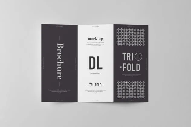 三折传单小册子样机模板 Tri-Fold DL Brochure Mock-up 3插图(8)