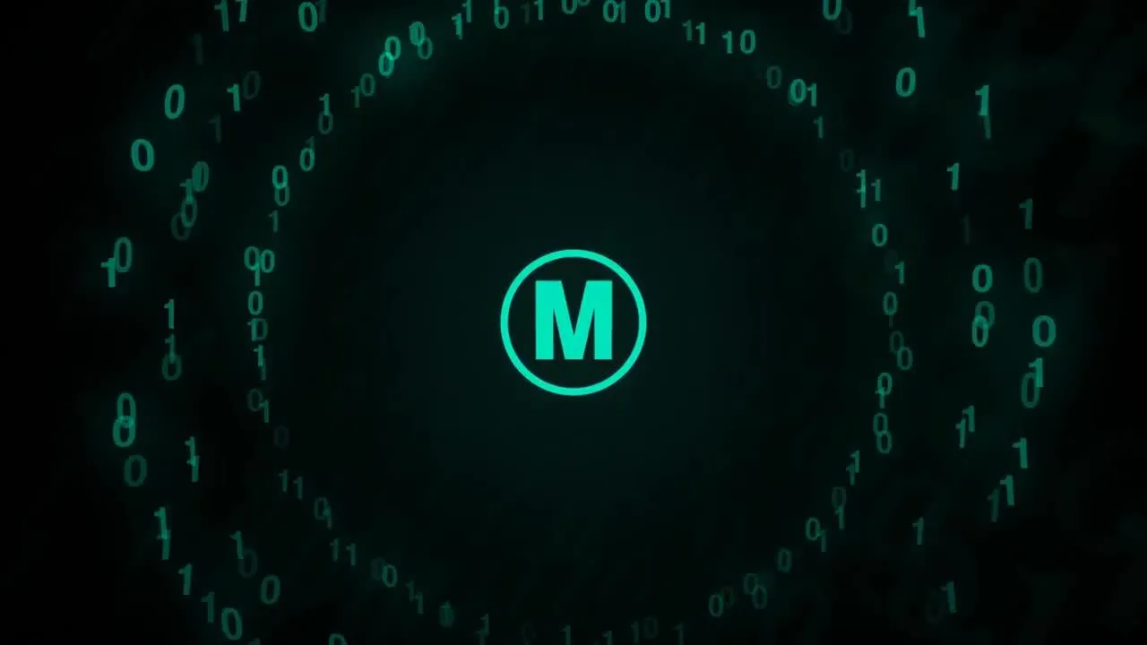 高科技数字代码徽标显示像素设计精选AE模板