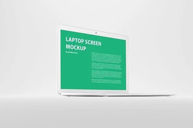 白色背景MacBook笔记本电脑演示样机 White MacBook Mockup插图(2)