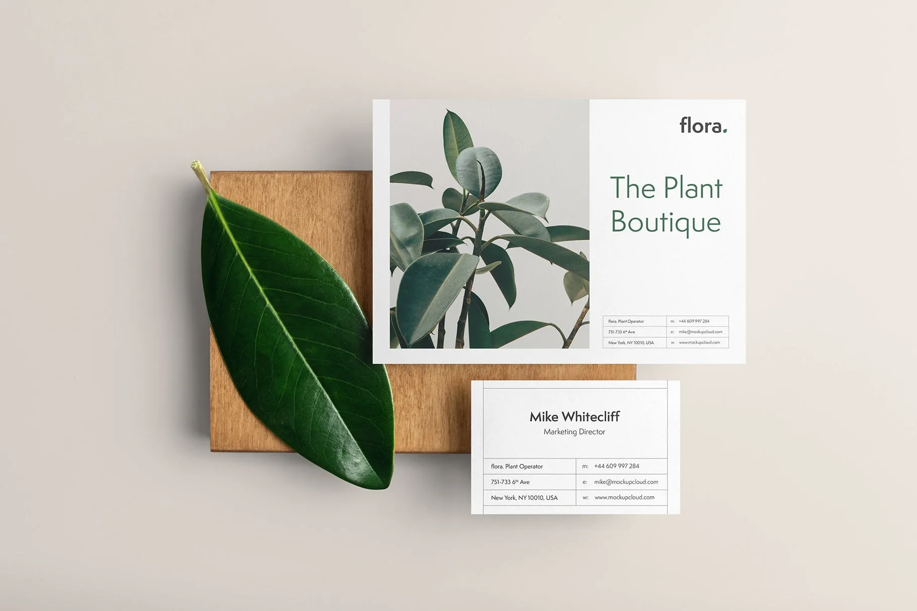 高端品牌VI设计办公用品套件样机模板v2 Flora Branding Mockup Vol. 2插图(1)