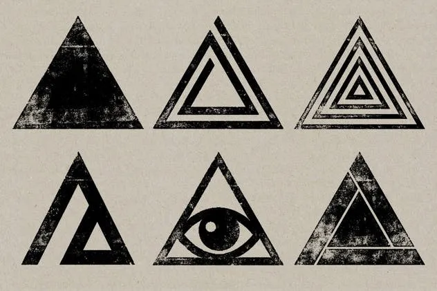 30款凸版印刷纹理效果矢量符号 Letterpress Vector Symbols插图(2)