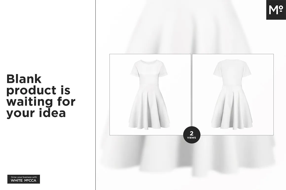 连衣裙女装样机展示模型mockups插图(2)