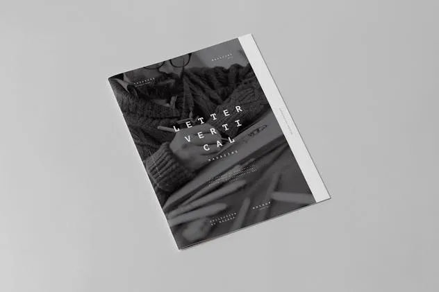 美国信纸规格画册小册子样机模板v3 US Letter Brochure Mock-up 3插图(1)