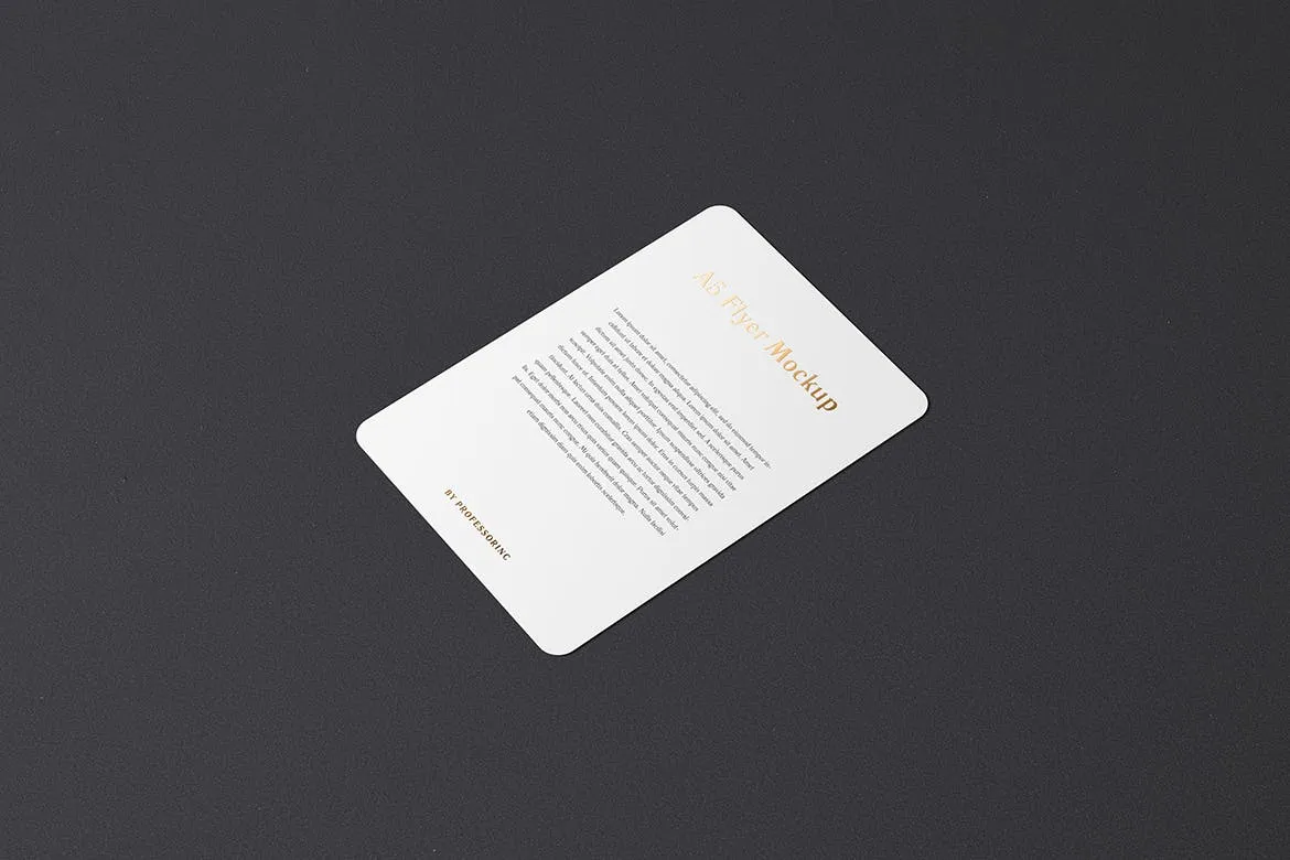 A5尺寸圆角传单纵向效果图样机素材库精选 A5 Portrait Flyer Mockup — Round Corners插图(8)