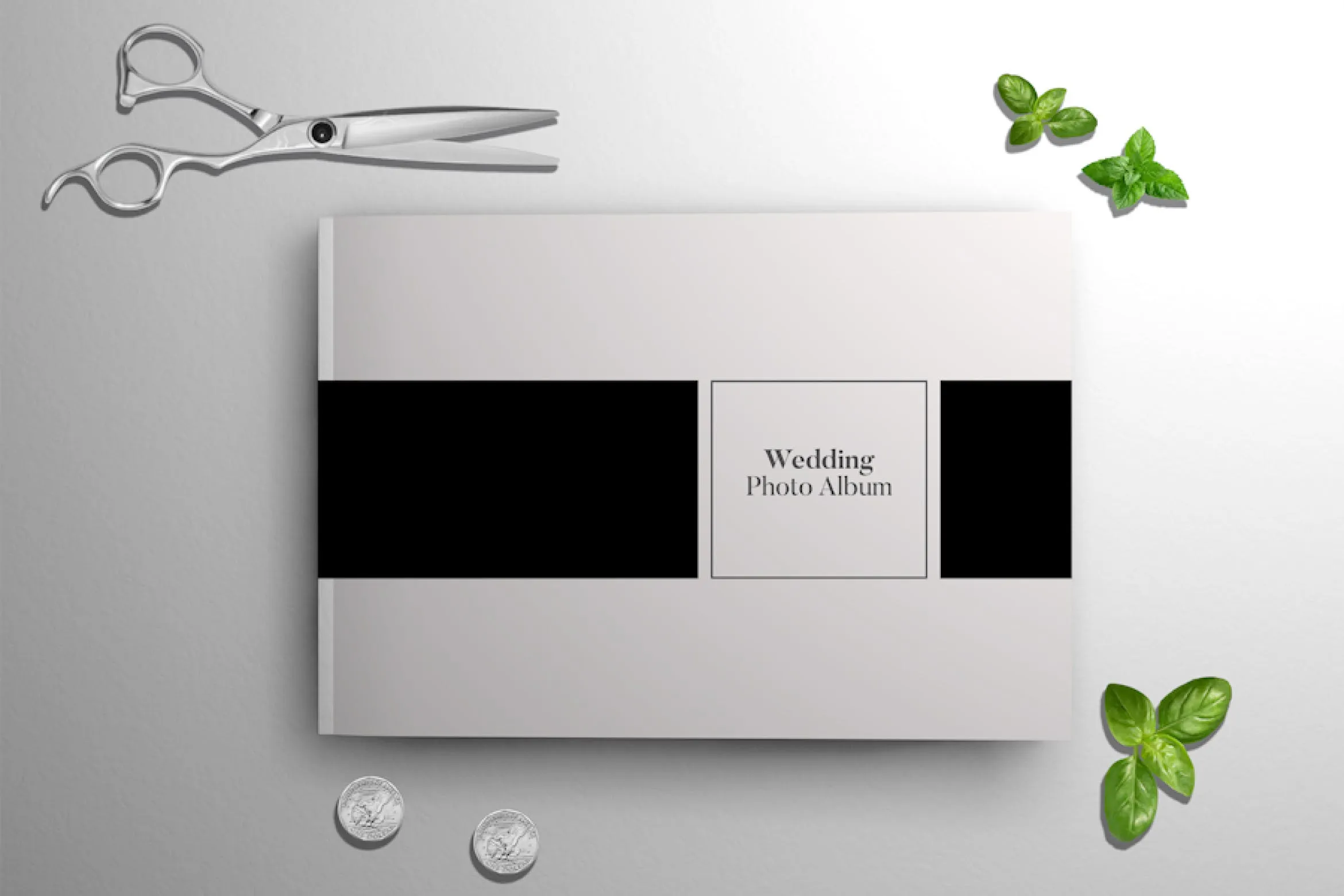 婚礼婚庆策划公司作品集设计模板v6 Landscape Photo Album Vol. 6