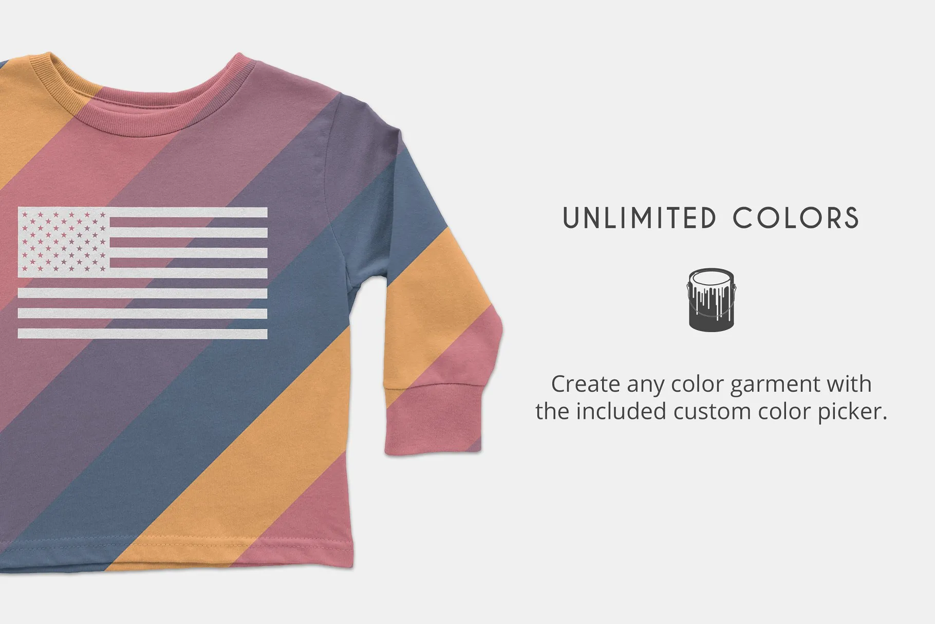 幼童长袖T恤样机模板 Toddler’s Long Sleeve Shirt Mockups插图(4)