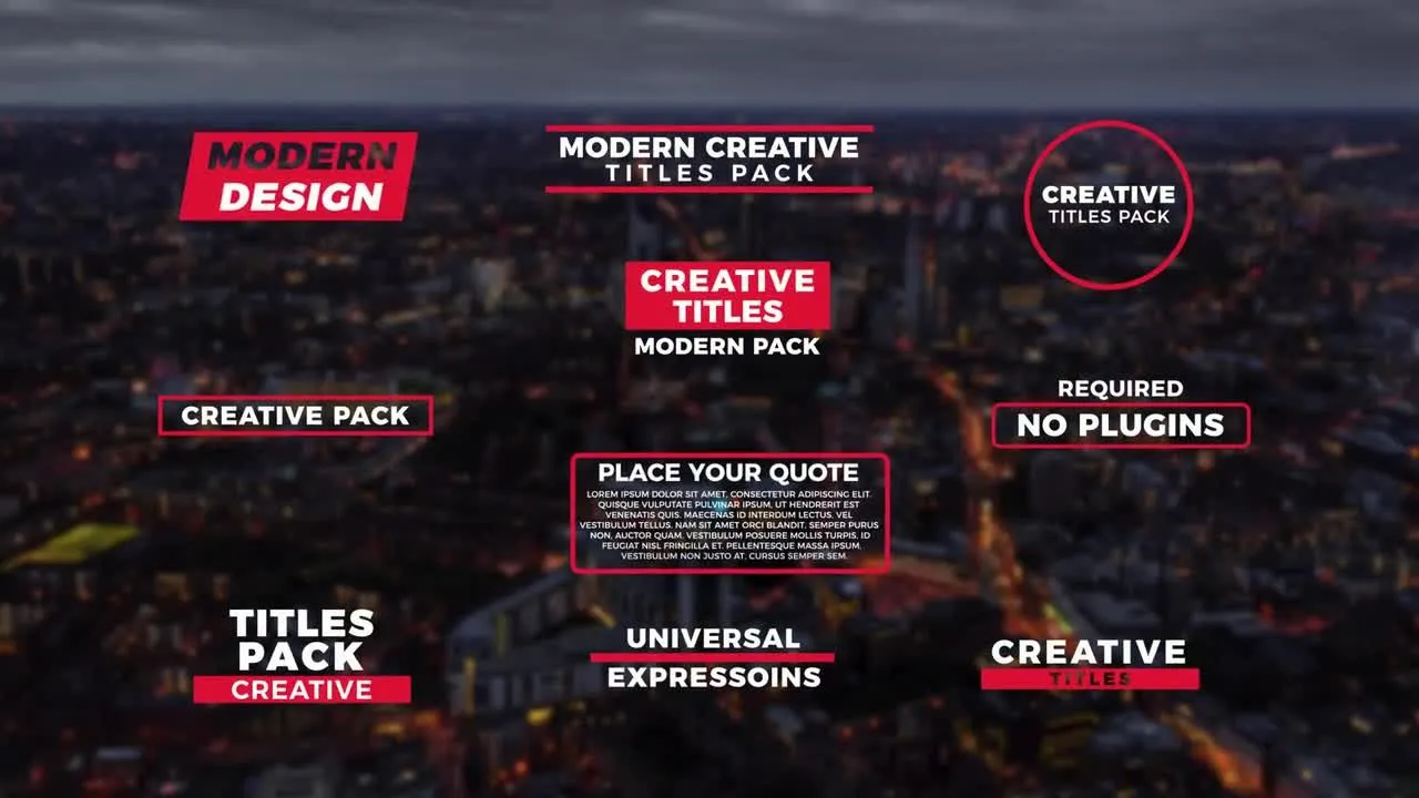 10个创意下三分之一公司演示标题像素设计精选AE模板