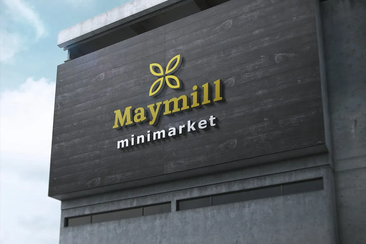 高品质的公司企业3D立体logo标志样机展示模型mockups插图(8)