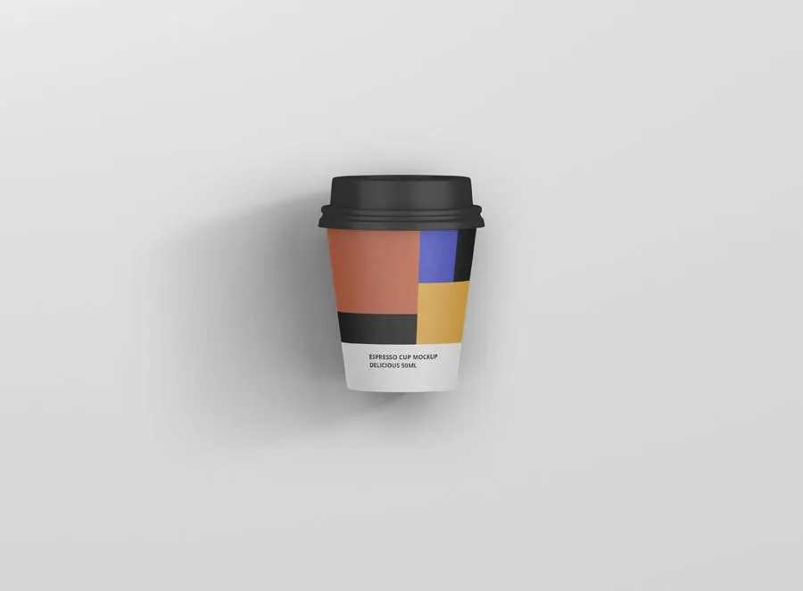 浓缩咖啡杯一次性纸杯素材库精选 Espresso Coffee Cup Mockup插图(4)