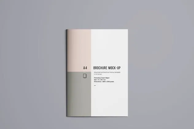 A4企业介绍宣传册样机模板 A4 Brochure Mockup插图(3)