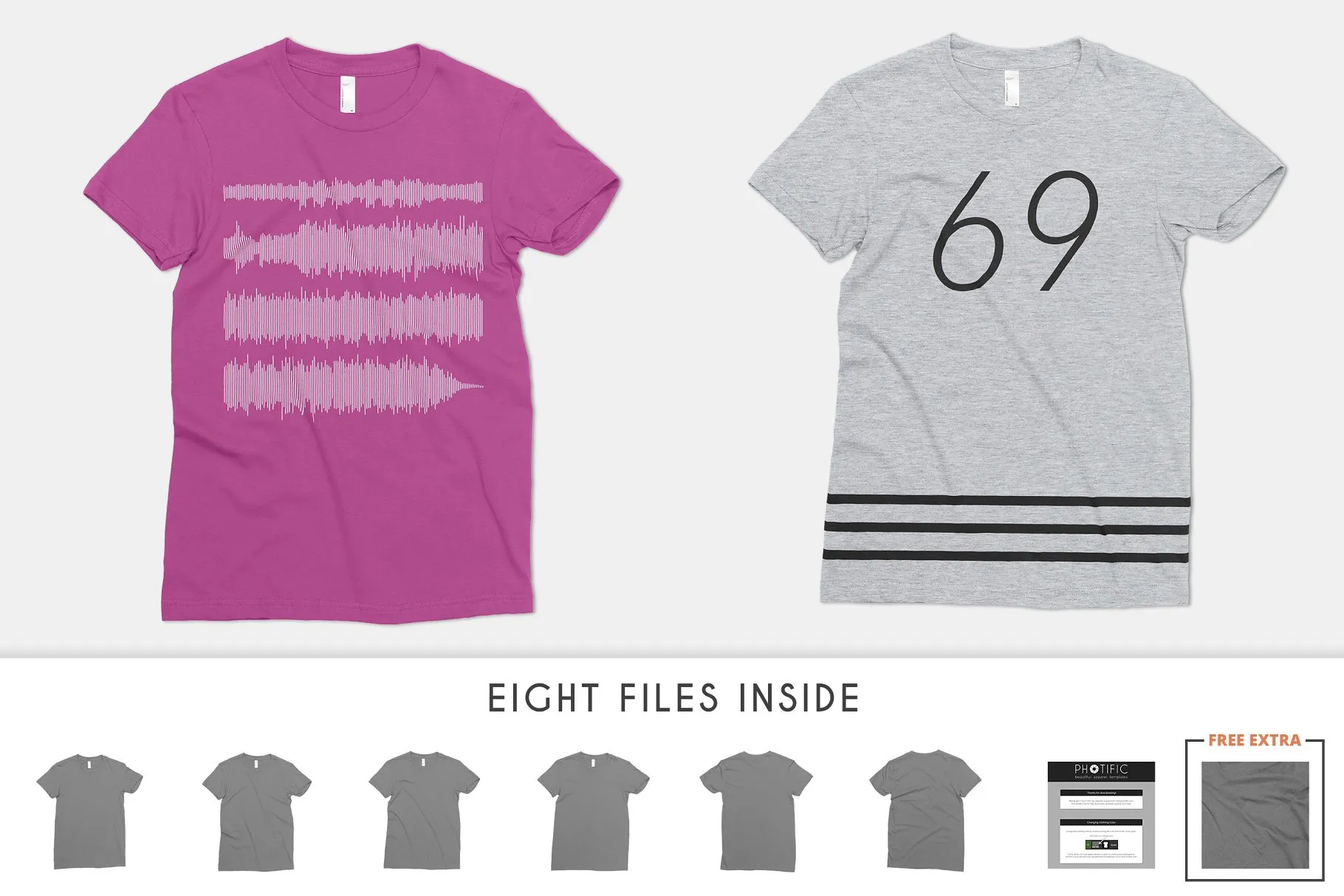 4K分辨率圆领T恤样机模板 American Apparel 2102 Tee Mockups插图(1)