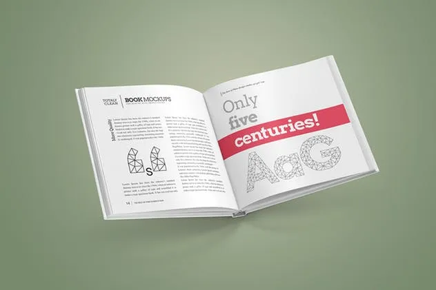 方形精装图书样机套装 Square Book Mock-Up Set插图(2)