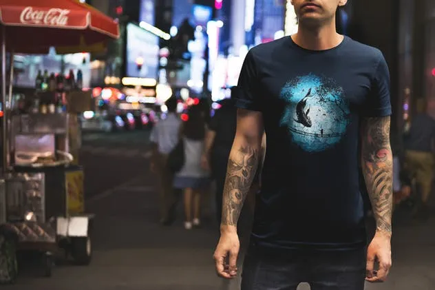 潮流时尚T恤都市版服装样机Vol.5 T-Shirt Mockup Urban Edition Vol. 5插图(5)