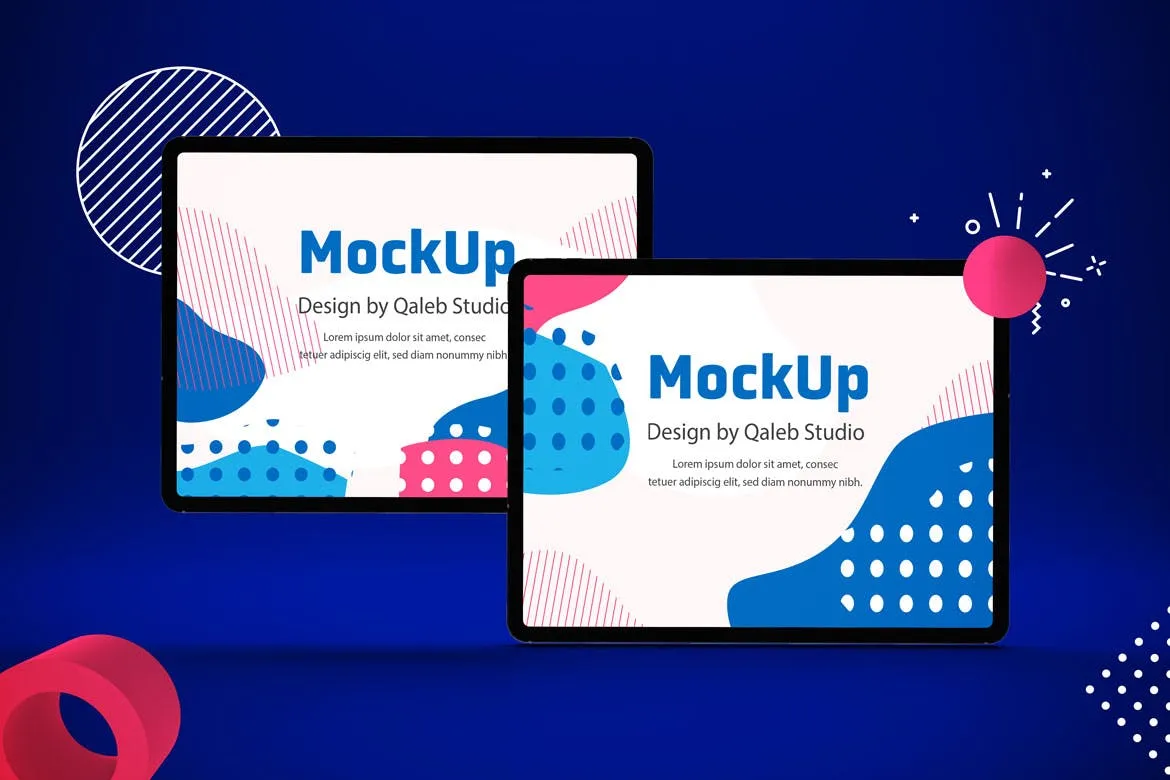 iPad Pro平板电脑UI设计屏幕预览效果图样机 Abstract iPad Pro Mockup插图(7)