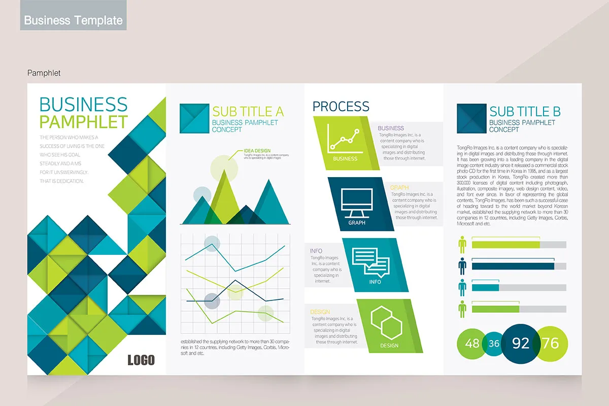 极简现代信息图表市场数据分析商业手册模板插图