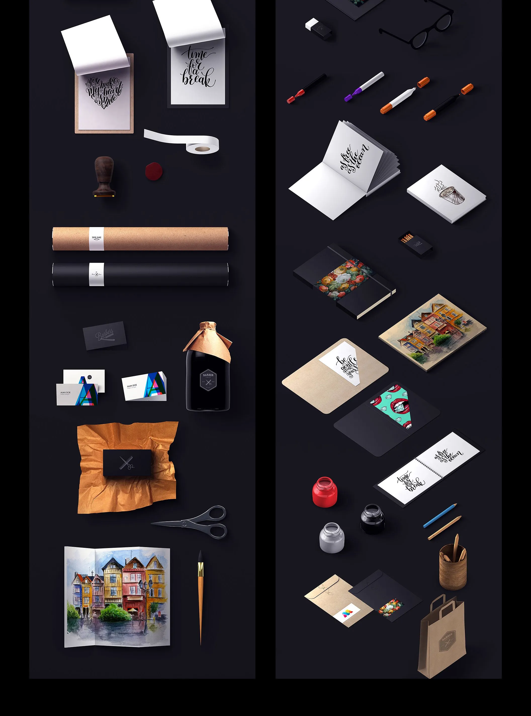 素材库下午茶：145+元素艺术作品展示场景样机素材库精选合集插图(2)