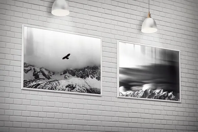 优雅海报画框样机模板 C0 Elegant Poster Frame Mock-Ups插图(6)