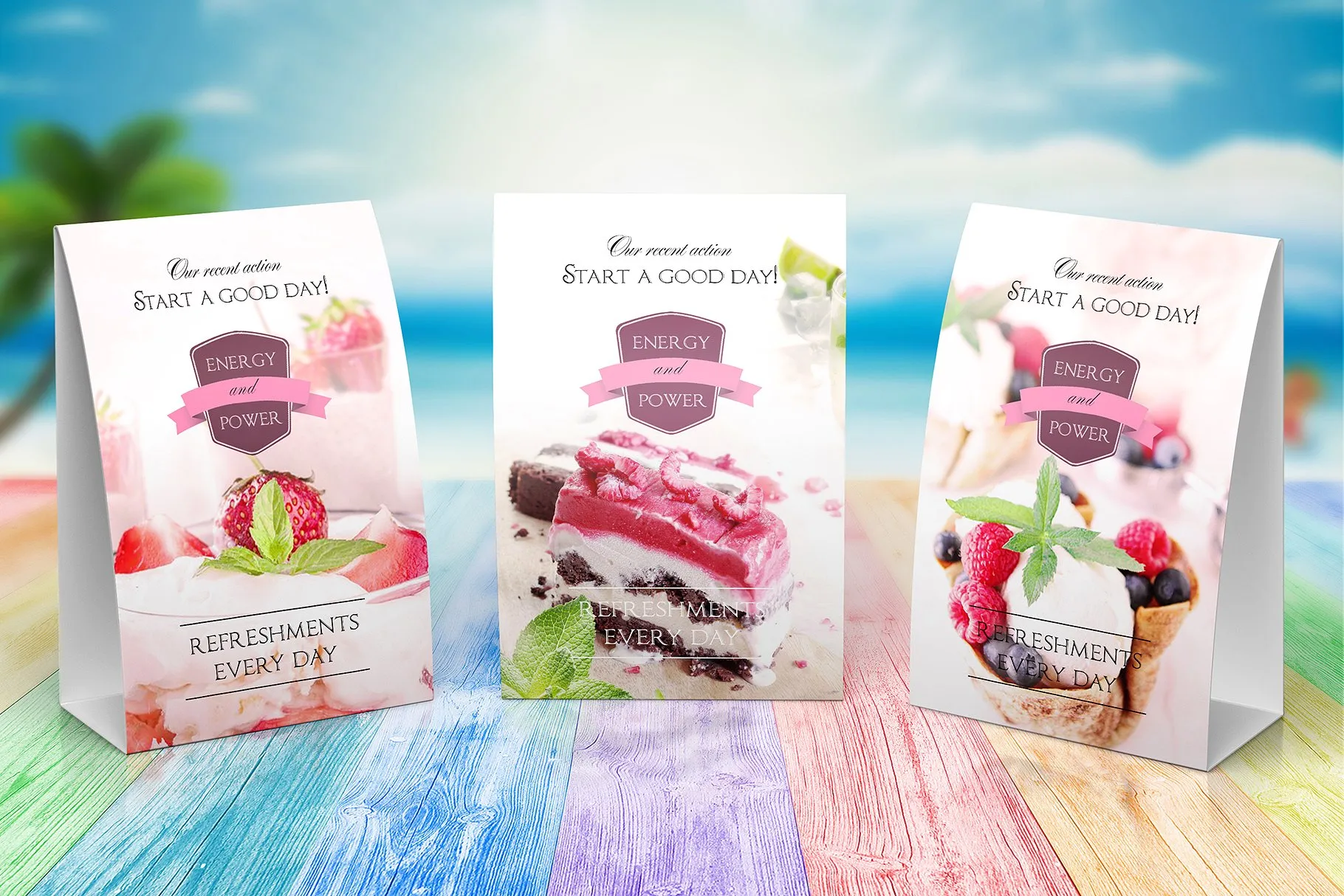 食物纸袋包装样机 A-Frame Table Stands Vol.2