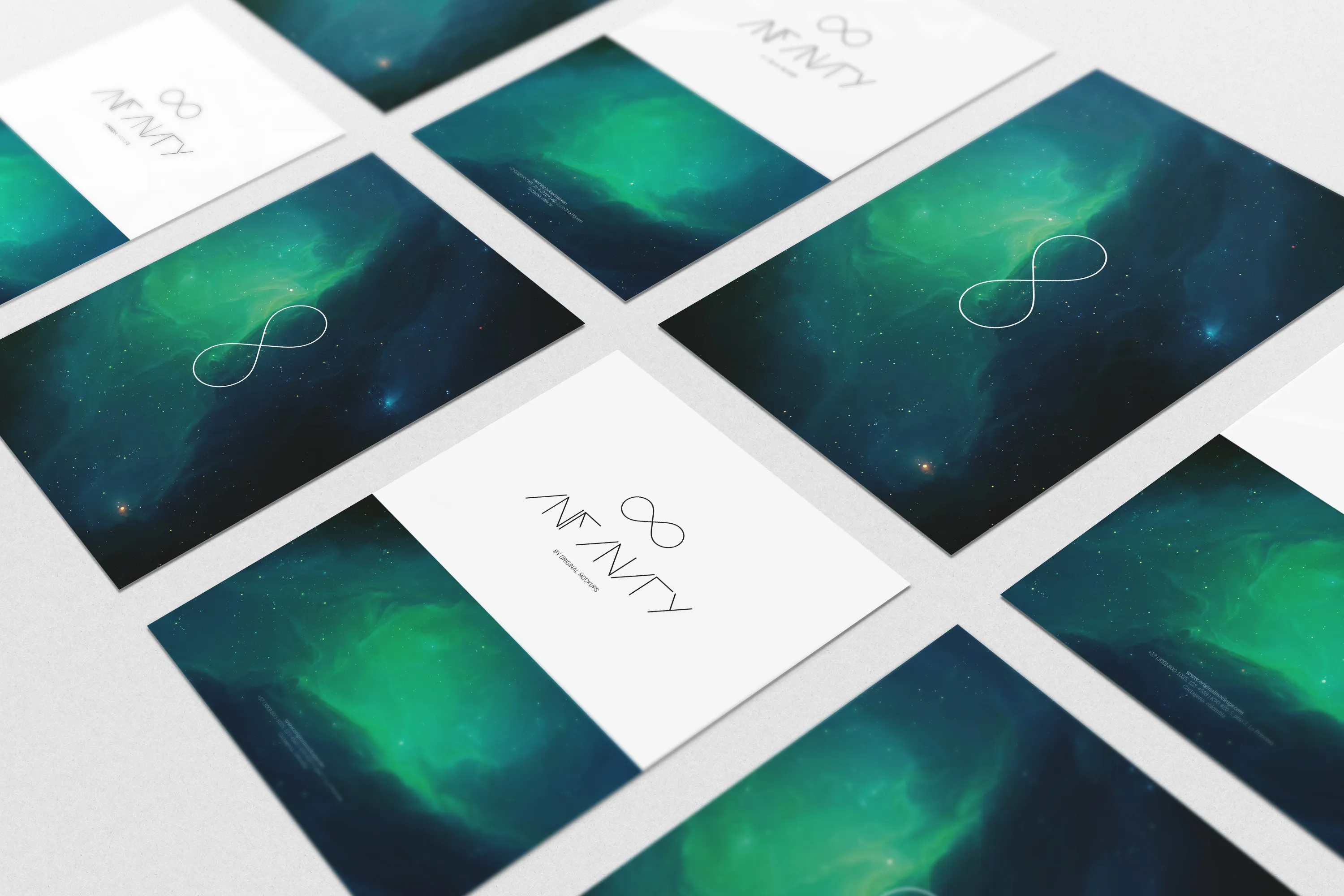 A4大小规格传单/海报等距网格样机模板 A4 Flyer / Poster Mockup Grid Layout插图