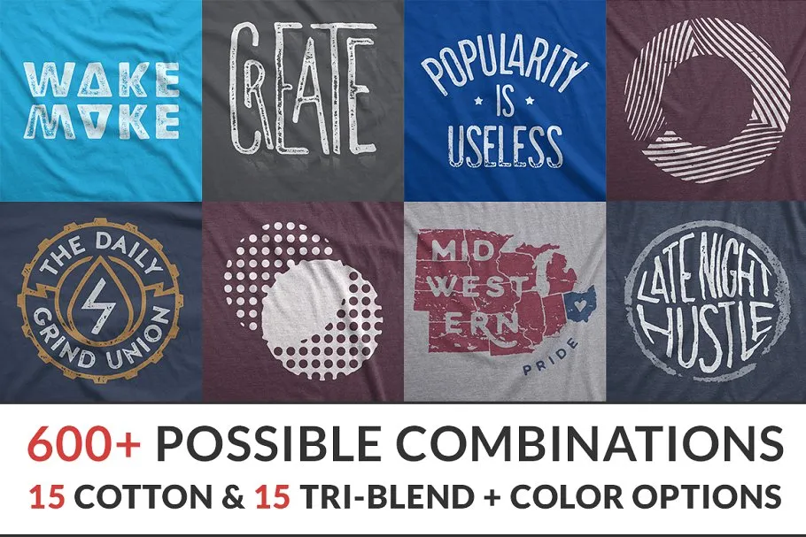 织物T恤样机模板 Instant T-Shirt Fabric Mockups插图(2)