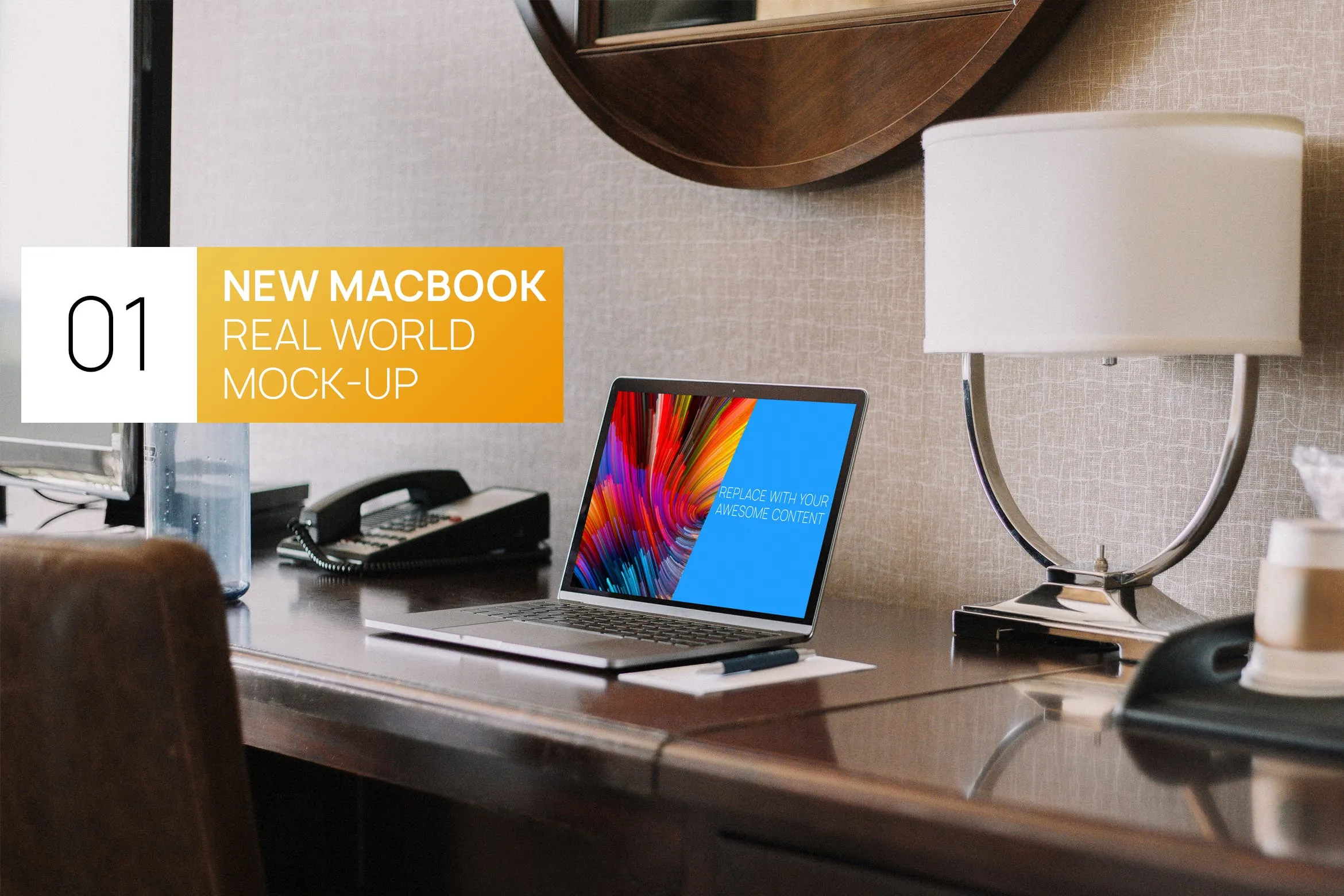 居家卧室桌面场景13寸MacBook电脑像素设计精选样机 New Macbook 13 Interior Real World Photo Mock-up
