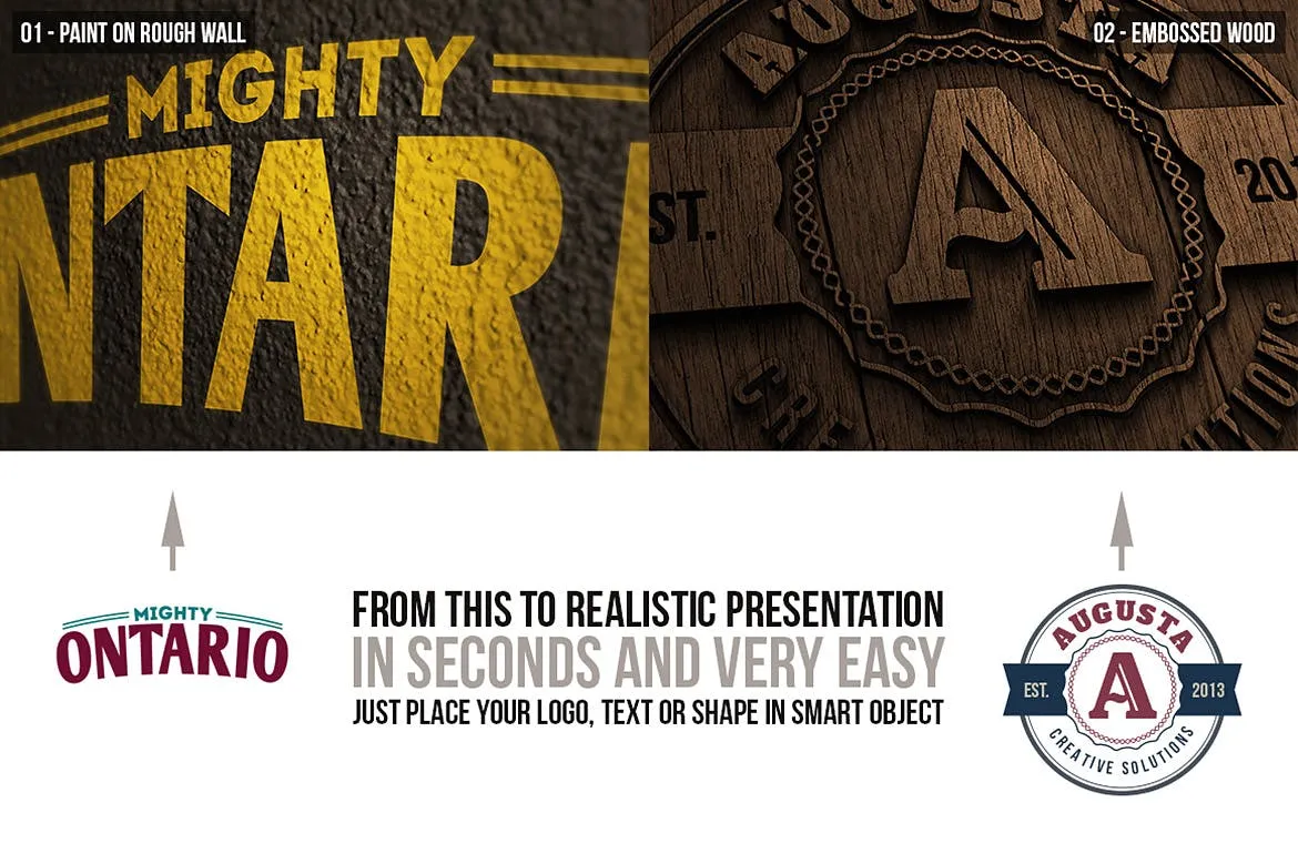 逼真的高品质logo标志特写VI样机展示模型mockups插图(4)