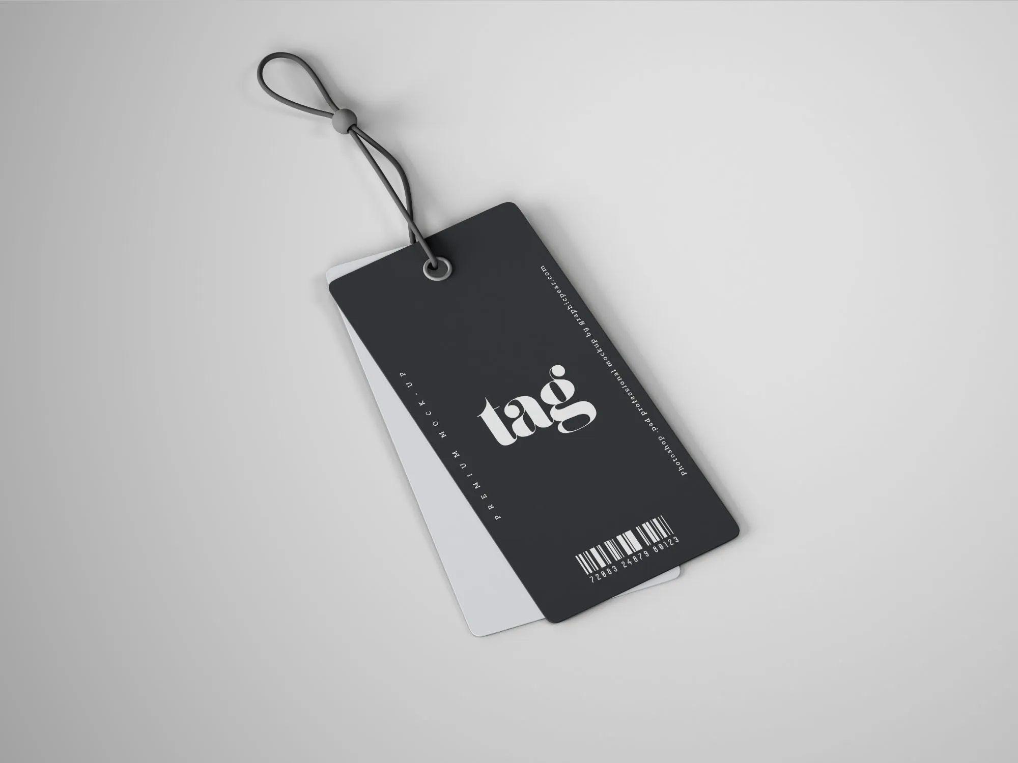 服装吊牌设计图样机PSD模板 Clothes Double Tag Mockup – PSD插图(1)