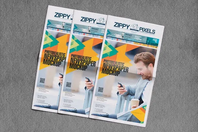 新闻报纸设计样机 Newspaper Design Mockups插图(5)