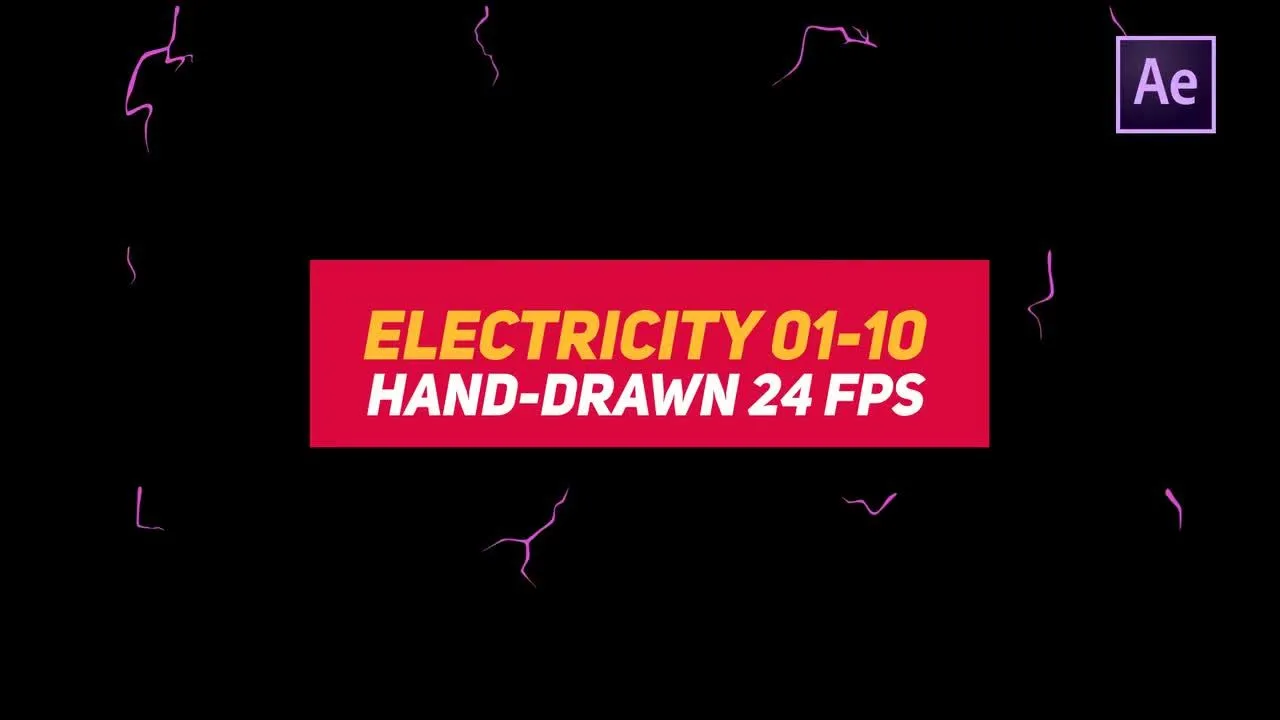 10个醒目的液体元素电流动画像素设计精选AE模板