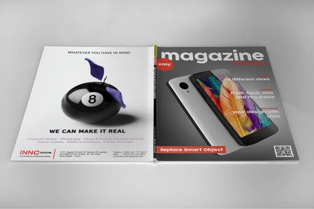 杂志封面封底设计样机模板 Magazin Mock Up插图(2)