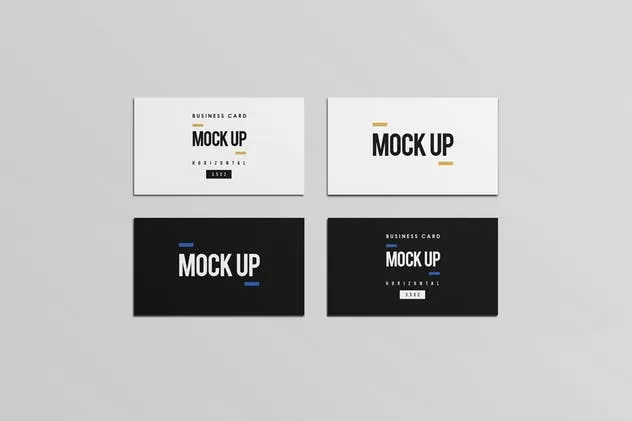 等距平铺企业名片设计样机模板 Business Card Mock Up插图(7)