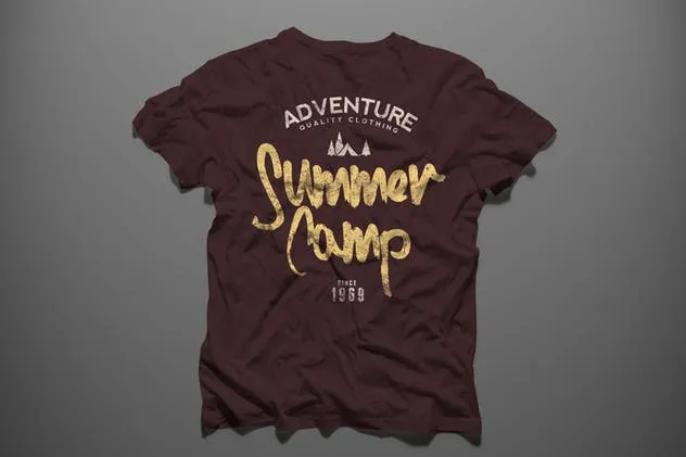 男士印花T恤服装样机模板 T-shirt Mock-up Male Version插图(2)