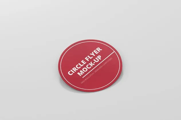 企业品牌迷你圆圈传单模板 Circle Flyer Mockup插图(4)