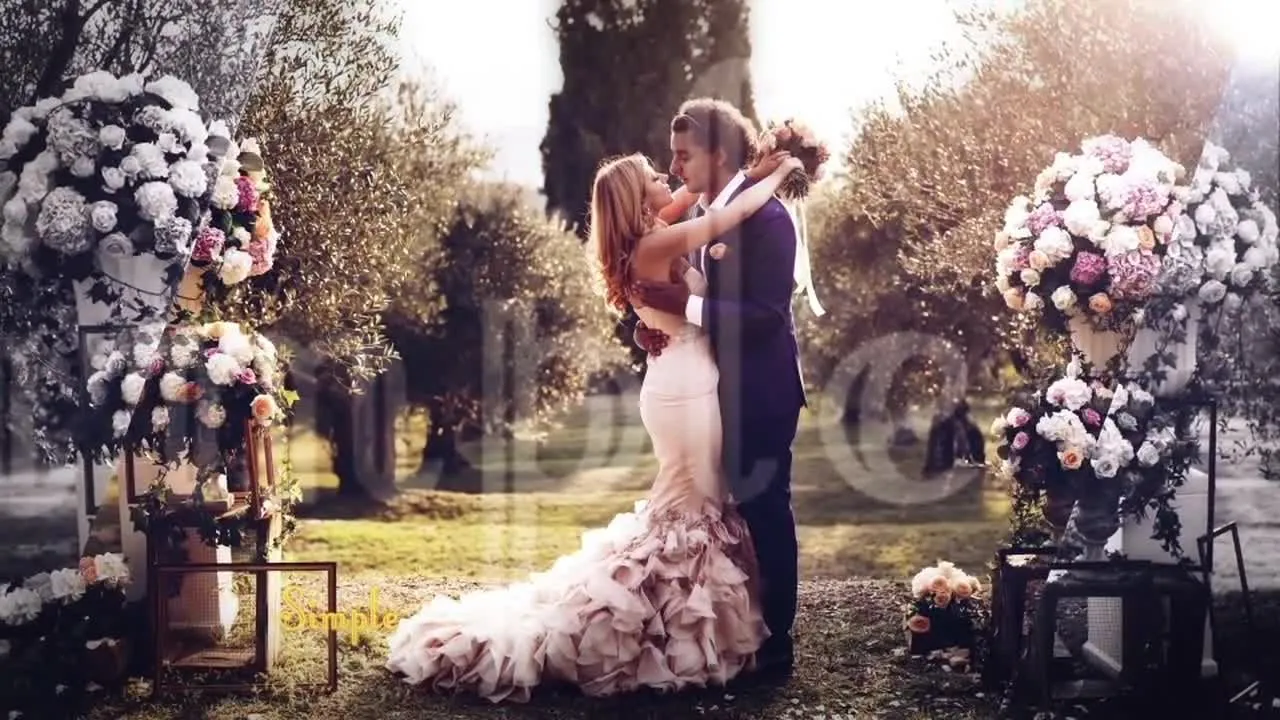 婚礼幻灯片照片展示像素设计精选AE模板